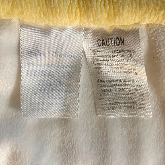 Baby Starters Thick Soft Throw Blanket Yellow Trim 29x38 in Spring Duck Chick - Picture 5 of 6